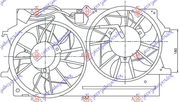 VENTILATOR KOMPLET DUPLI +A/C BEN-DIZ