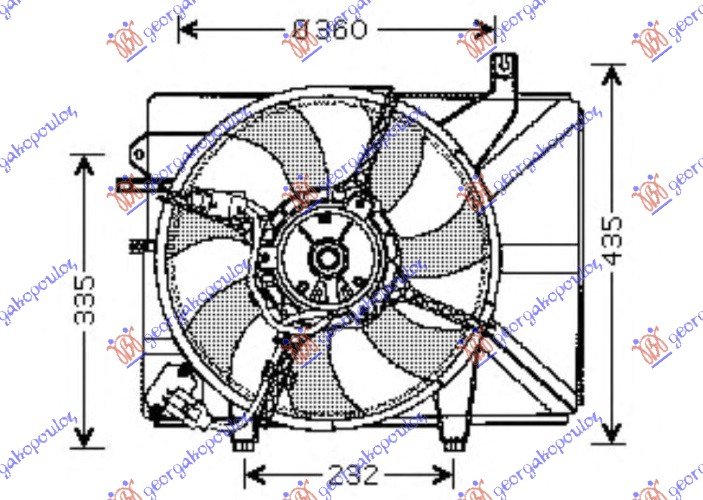 HLADNJAK KLIME 1.6 +/-A/C (33cm)