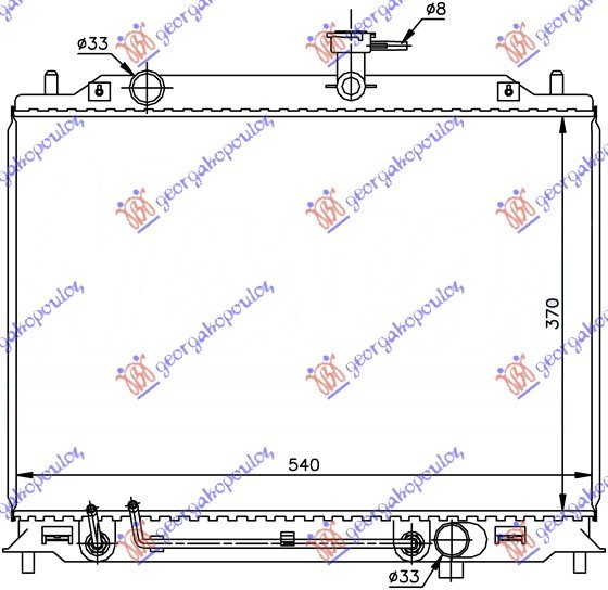 HLADNJAK MOTORA  1.5 CRDi +/- AC (37x54)