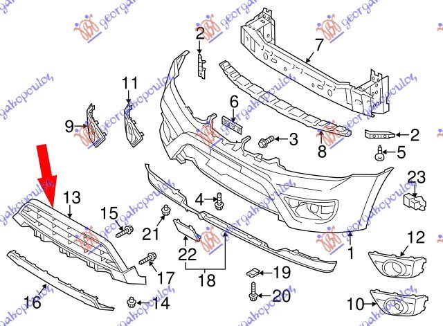 PVC MASKA PREDNJEG BRANIKA 13-