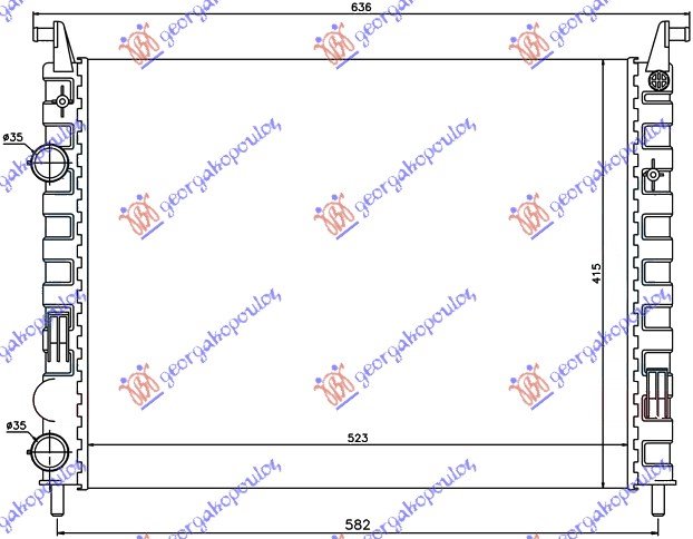 HLADNJAK MOTORA 1.9 D-JTD(52x39.8x42)00-