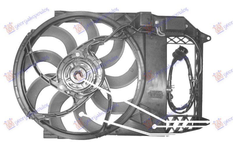 VENTILATOR KOMPLET DIZEL (3 KONEKTORA)