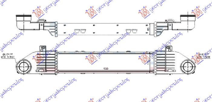 HLAD. INTERKULERA 3.2 CDi DIZ 530x115x65