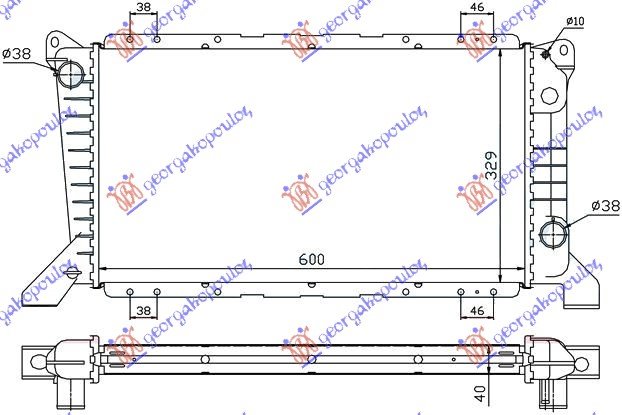 HLADNJAK MOTORA 2.5 D - A/C (60x33)