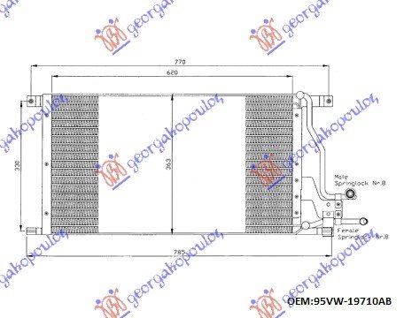 HLADNJAK KLIME BENZIN-DIZEL (65x36.5)