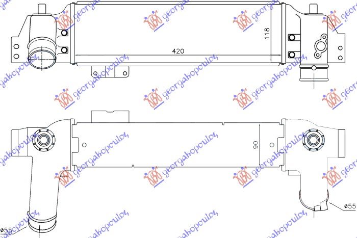 HLAD. INTERC. 2.5 CRDi 06- (420x120x90)