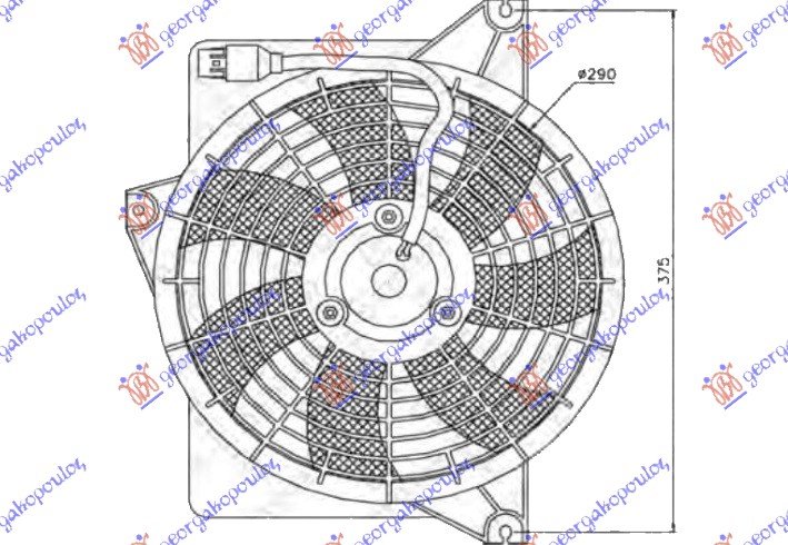 VENTILATOR A/C KOMPLET BENZIN-DIZEL