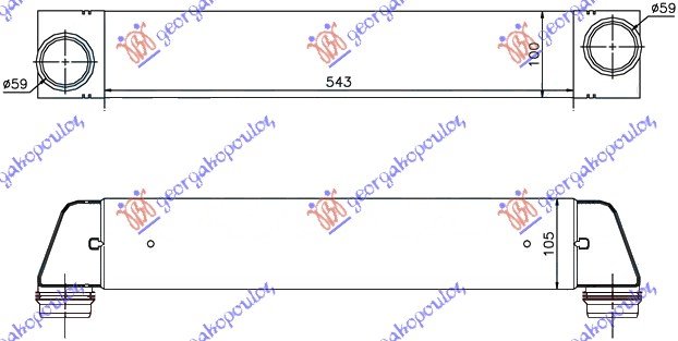 HLAD INTERC. 2.0-2.5-3.0T.D(540x96x105)