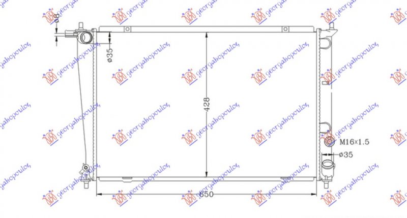 HLADNJAK 2.4 ICC 8V +/- A/C (65x44.5)