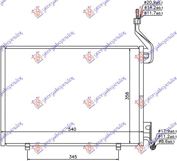 HLADNJAK KLIME 1.6 TDCi (51x35)