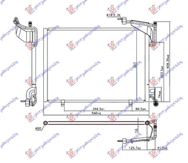 HLAD KLIME 1.0 12vTUR EcoBoost 18/18mm