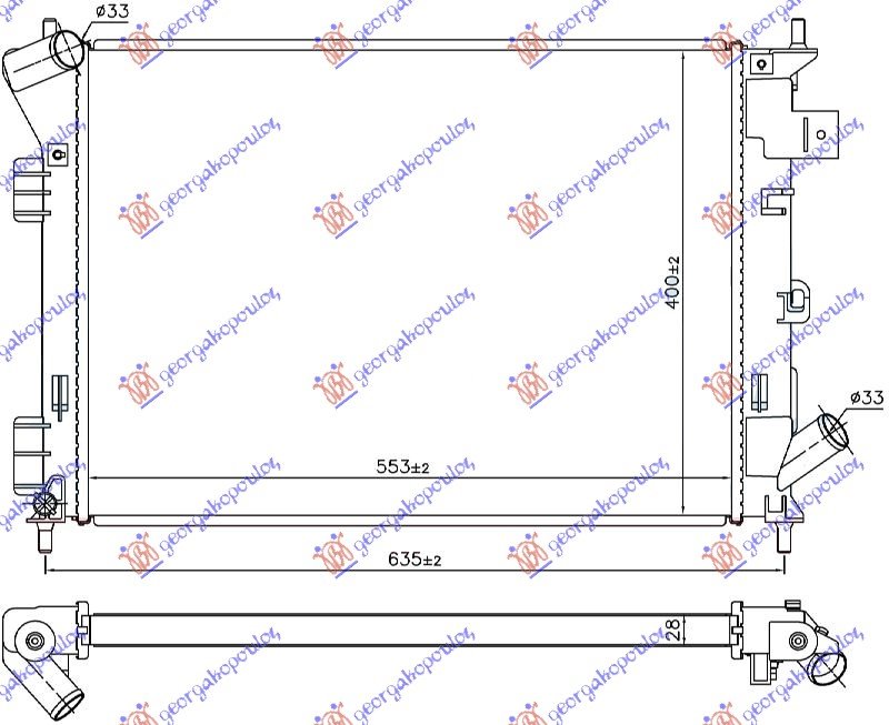 HLADNJAK 1.6i-1.6GDI MAN (55.3x40.0x2.8)