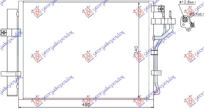 HLADNJAK INTERCOOLER BENZIN (48x34)