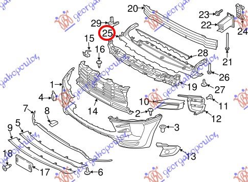 SINA PREDNJEG BRANIKA PLASTICNA(3.6TURBO