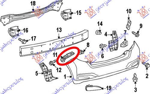 NOSAC ZADNJEG BRANIKA PLASTICAN